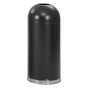 Safco 15 Gal. Open Top Dome Trash Receptacle (Shown in Black)