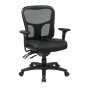 Office Star ProGrid Mesh-Back Leather Mid-Back Managers Chair