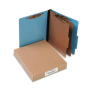 Acco 6-Section Letter Presstex 20-Point Classification Folders, Light Blue, 10/Box