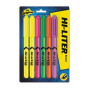 Hi-Liter Chisel Tip Highlighter Pen, Assorted, 6-Pack