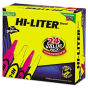 Hi-Liter Chisel Tip Desk Pen Highlighter, Pink & Yellow, 24-Pack