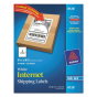 Avery 5-1/2" x 8-1/2" Inkjet Printer Internet Shipping Labels, White, 50/Pack