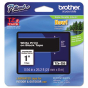 Brother P-Touch TZE355 TZe Series 1" x 26.2 ft. Standard Labeling Tape, White on Black
