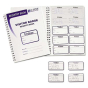 C-Line 3-1/2" x 2" Visitor Badges with Registry Log, White, 150/Box