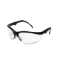 MCR Safety Crews Klondike Plus Safety Glasses, Black Frame with Clear Lens