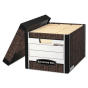 Bankers Box 12" x 15" x 10" Letter & Legal R-Kive Max Storage Boxes, 12/Carton, Woodgrain