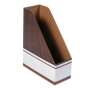 Bankers Box Corrugated Cardboard Magazine File, Wood Grain, 12/Pack
