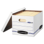 Bankers Box 12" x 24" x 10" Letter & Legal Stor/File Lift-Off Lid Storage Boxes, 6/Carton