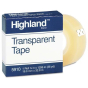 Highland 3/4" x 36 yds Transparent Tape, 1" Core, Clear