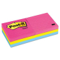 Post-It 3" X 3", 6 100-Sheet Pads, Lined Cape Town Color Notes