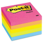 Post-It 3" X 3", 5 100-Sheet Pads, Neon Color Notes