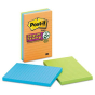 Post-It 4" X 6", 3 90-Sheet Pads, Lined Marrakesh Super Sticky Notes