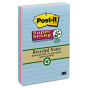 Post-It 4" X 6", 3 90-Sheet Pads, Lined Bora Bora Super Sticky Notes