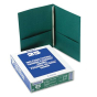 Oxford 1/2" Capacity 8-1/2" x 11" 3-Fastener Twin-Pocket Folders, Hunter Green, 25/Box