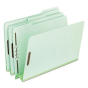 Pendaflex Legal 3" Expanding 1/3 Cut Tab 2-Fastener Pressboard Folder, Green, 25/Box