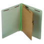 Pendaflex 4-Section Letter Pressboard 25-Point Classification Folders, Green, 10/Box