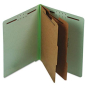 Pendaflex 6-Section Letter Pressboard 25-Point Classification Folders, Pale Green, 10/Box