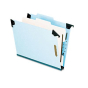 Pendaflex 4-Section Letter Pressboard 25-Point Hanging Classification Folder, Light Blue