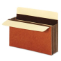 Pendaflex Letter 3-1/2" Expanding Wide Accordion File Pocket, Redrope, 10/Box