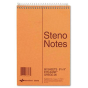 National Brand 6" X 9" 60-Sheet Gregg Rule Steno Notepad, Green Paper
