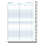 Rediform 8-1/2" x 11" 100-Page Wirebound Call Register Book, 3700-Forms