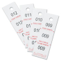 Safco 1-1/2" x 5" 3-Part Coat Check Tags, White, 500/Pack
