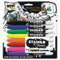 Sharpie Stained Permanent Fabric Marker, Brush Tip, Assorted, 8-Pack