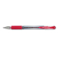Uni-ball Signo Grip 0.7 mm Medium Stick Roller Ball Pens, Red, 12-Pack