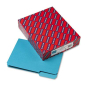 Smead 1/3 Cut Top Tab Letter Interior File Folder, Teal, 100/Box