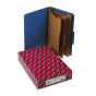 Smead 8-Section Legal 23-Point Pressboard Classification Folders, Dark Blue, 10/Box