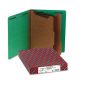 Smead 6-Section Letter 23-Point Pressboard Classification Folders, Green, 10/Box