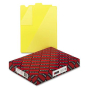 Smead Letter End Tab Out File Guide with Diagonal Pockets, Yellow, 50/Box
