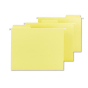 Smead Fastab Letter Hanging File Folders, Yellow, 20/Box