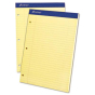 Ampad 8-1/2" X 11-3/4" 100-Sheet Legal Rule Double Sheet Pad, Canary Paper