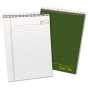 Ampad 8-1/2" x 11-3/4" 70-Sheet Legal Rule Gold Fibre Wirebound Green Pad, White Paper