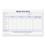 TOPS 8-1/2" x 5-1/2" 2-Pack Weekly Time Sheet Form, 100-Forms