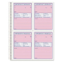 TOPS 3-3/16" x 5-1/2" 200-Page Telephone Message Book with Fax Section