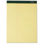 TOPS 8-1/2" X 11-3/4" 100-Sheet 6-Pack Law Rule Notepads, Canary Paper