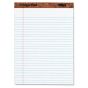 TOPS 8-1/2" X 11-3/4" 50-Sheet Legal Rule Perforated Pad, White Paper