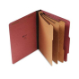 Universal 8-Section Letter 25-Point Pressboard Classification Folders, Red, 10/Box