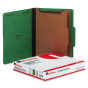 Universal 6-Section Letter 25-Point Pressboard Classification Folders, Emerald Green, 10/Box