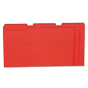 Universal One 1/3 Cut Tab Legal File Folder, Red, 100/Box