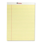 Universal 8-1/2" X 11-3/4" 50-Sheet 12-Pack Legal Rule Notepads, Canary Paper