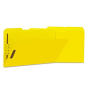 Universal One 1/3 Cut Tab 2-Fastener Legal File Folder, Yellow, 50/Box