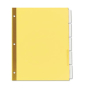 Universal Letter 5-Tab Extended Insert Clear Tab Index Dividers, Buff, 6 Sets