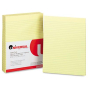 Universal 8-1/2" X 11" 50-Sheet 12-Pack Legal Rule Notepads, Canary Paper
