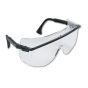 Uvex Astro OTG 3001 Wraparound Safety Glasses, Black Plastic Frame with Clear Lens