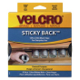 Velcro 3/4" x 15 ft. Sticky-Back Hook & Loop Fastener Tape with Dispenser, Black