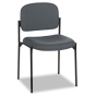 Basyx VL606 Fabric Stacking Guest Chair, Charcoal