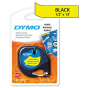 Dymo LetraTag 91332 Polyester 1/2" x 13 ft. Label Tape Cassette, Hyper Yellow